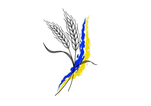 Временное тату колосок Украина#